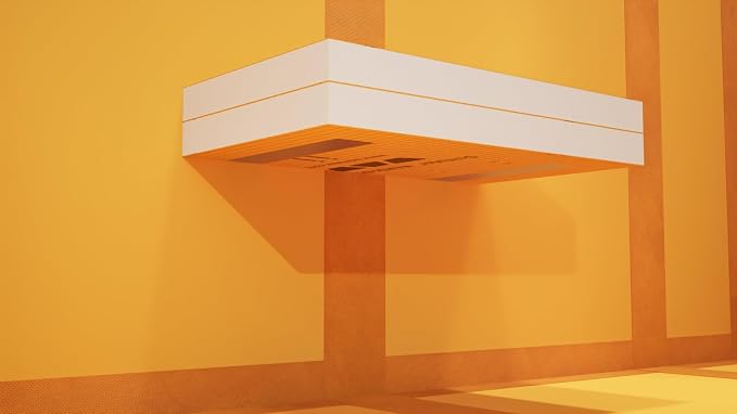 Floating Shower Bench Kit with Orange XPS Waterproof Board - Original Shower Bench Bracket, Bath Bench Seat Bathroom Décor, Bathroom Accessories (10X84)