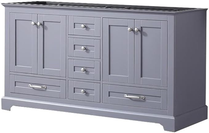 Dukes 60 in. W x 22 in. D Dark Grey Double Bath Vanity