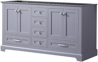 Dukes 60 in. W x 22 in. D Dark Grey Double Bath Vanity