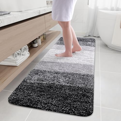 Arotive Microfiber Bathroom Rugs, Shaggy Soft Absorbent Bath Rug, 70x24