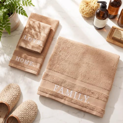 Hahafelt Decorative Bathroom Towel Set, Beige