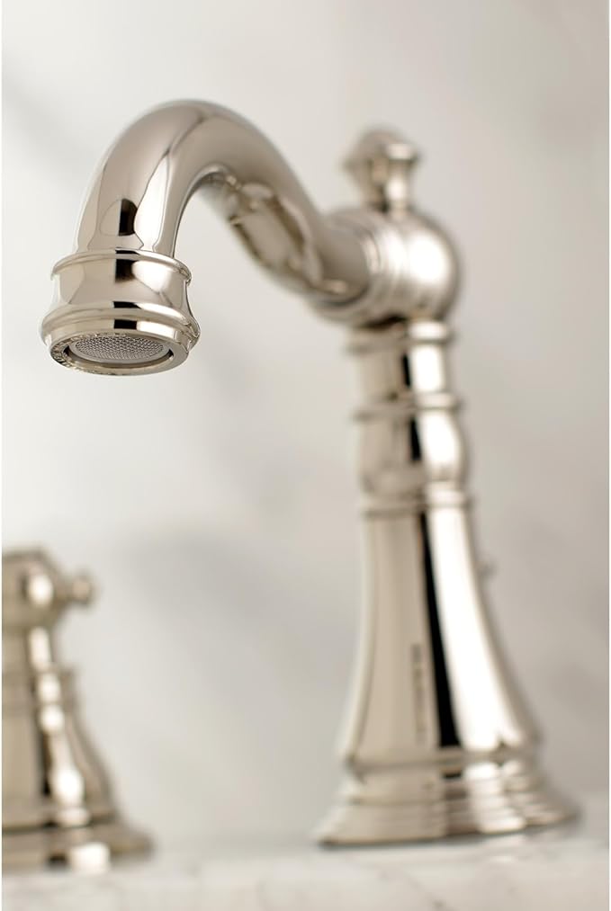 Fauceture FSC1979APL American Patriot Widespread Bathroom Faucet with Brass Pop-Up, Polished Nickel