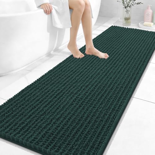 OLANLY Bathroom Runner Rugs 70x24, Thick Soft Absorbent Chenille Bath Rugs
