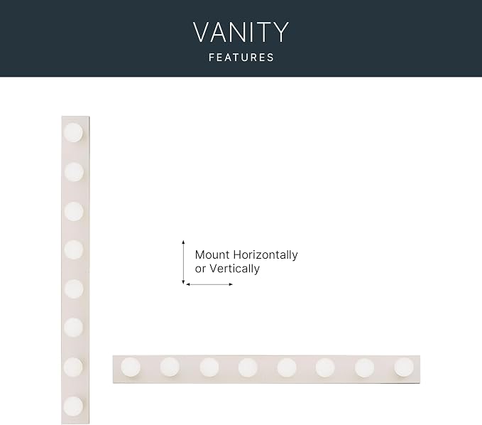 Kichler 8-Light Bathroom Vanity Light, Chrome | Linear bath bar vanity light for bathroom mirrors (48" x 4.25" x 2"), 626CH