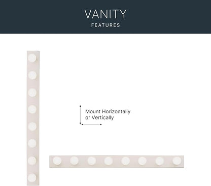 Kichler 8-Light Bathroom Vanity Light, Chrome | Linear bath bar vanity light for bathroom mirrors (48" x 4.25" x 2"), 626CH
