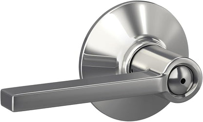 Schlage F40 LAT 625 Latitude Door Lever, Bed & Bath Privacy Lock, Bright Chrome