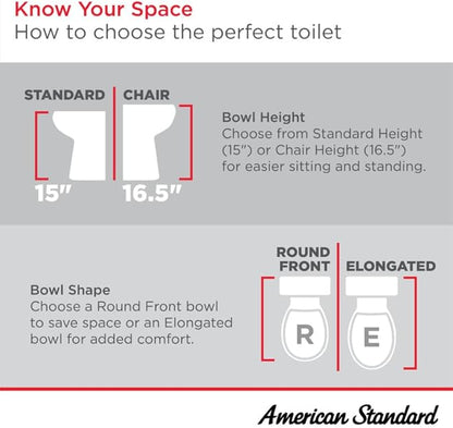 American Standard 215TA104.020 Cadet PRO Two-Piece Toilet, Seat not Included, Extra Tall Height, Left-Hand Trip Lever, 12-Inch Rough, Elongated Front, White, 1.28 GPF (Pack of 3)