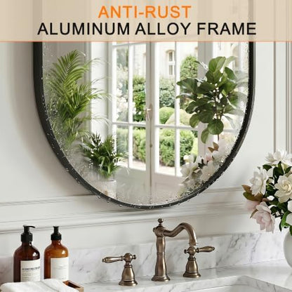 Oval Bathroom Mirror, 24"x36" Black Vanity Mirror for Over Sink