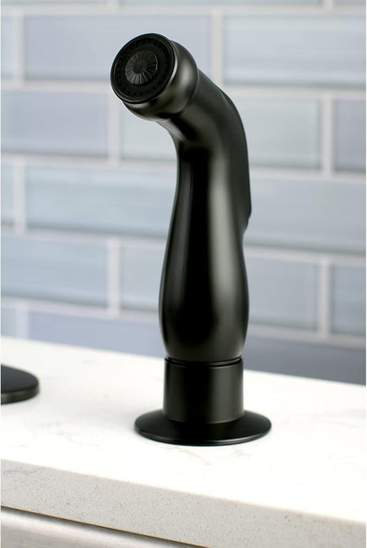 Gourmetier LS8710CTLSP Continental Single-Handle Kitchen Faucet with Side Sprayer, Matte Black