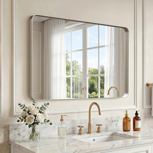 36"x24" Bathroom Vanity Mirror for Wall Aluminum Framed Farmhouse Rectangle