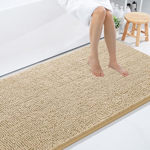 Smiry Bathroom Rugs 96X36, Luxury Chenille Extra Soft Absorbent Bath Mat