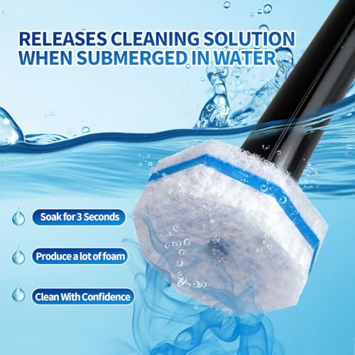 2 Pack Disposable Toilet Brush and Holder Set,Extended Handle with 72 Cleaner Refills Toilet Brush for Toilet Bowl Cleaners,Bathroom Cleaning, Bathtub.Disposable Toilet Cleaning System