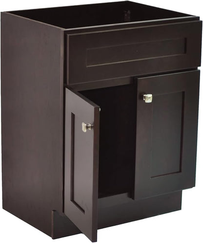 Design House Brookings Bathroom Vanity, 24", Espresso | Adjustable Hinges, Freestanding, Contemporary/Modern, Wood, Bath, 586974