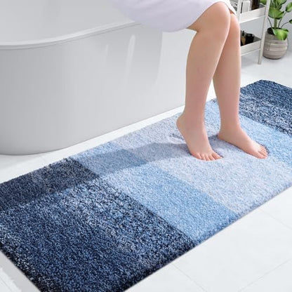 OLANLY Bathroom Runner Rug 59x24, Extra Soft Absorbent Microfiber Bath Rugs
