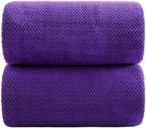 YTYC 39x78 Bath Sheets,Towels for Bathroom,Violet Purple,2-Pieces