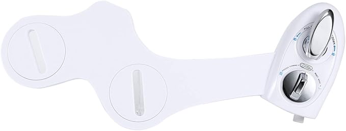 NonElectric Mechanical Bidet Toilet Seat With AdjustableWater Spray Attachment Single Retractable Self Nozzle, Rear and Feminine,Water