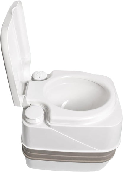 SEAFLO Premium Camping Portable Toilet - 5.8 Gallon Waste 3.43 Gall Fresh Tank (100 Flushes), 440 lbs Max Weight, Level Indicator, Sealed Waste Tank for RV, Boat, Elderly, Off-Grid, 4-Year Warranty