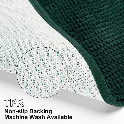 Urvoix Bathroom Rugs Sets 3 piece, Non-Slip Chenille Bath Rug Set