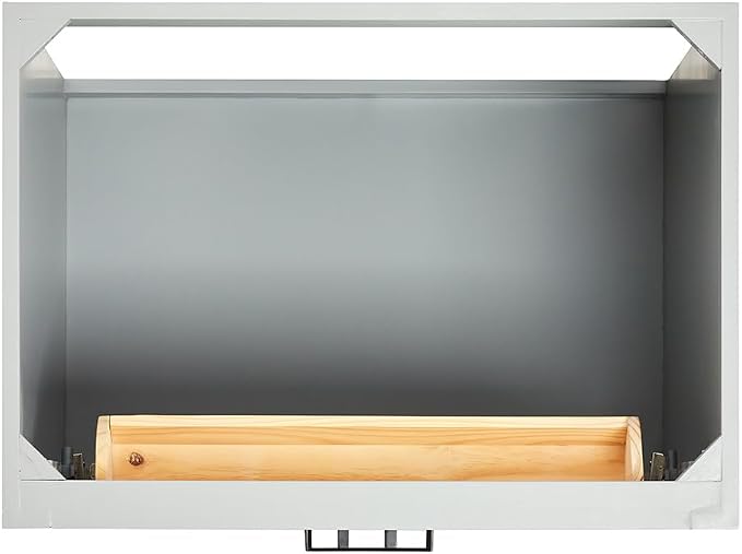 ARIEL Hepburn 30-inch Bathroom Vanity Base Cabinet,Solid Wood, 2 Soft Closing Doors, 1 Dovetail Drawers, Grey