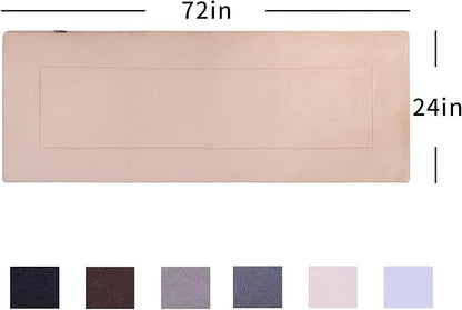 Soft Hallway Runner Rug,Washable Floor Rugs, Non Slip Memory Foam Rug,Super Water Absorption, Suitable for Bathroom Mat, Entrance,Kitchen, Living Room Decor (2x6ft Beige)