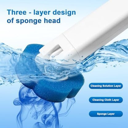 60-Pack Disposable Toilet Brush Refill Pads, Disposable Toilet Bowl Wand Refills, Toilet Cleaning Refills, Toilet Scrubber Refills, Brush Head Replacement for Toilet, Urinal, Bathtub & Wash Basin