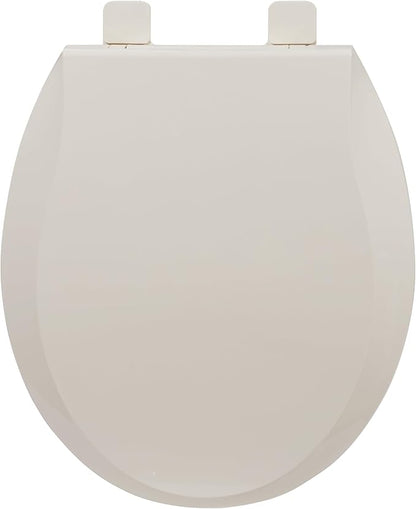 Toilet Seat, Round Toilet Seat with Toddler Seat Built in, Potty Training Toilet Seat Round Fits Both Adult and Child, with Slow Close and Magnets- Round Almond