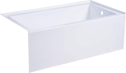 Kingston Brass VTAP543022R Aqua Eden Alcove Tub, White