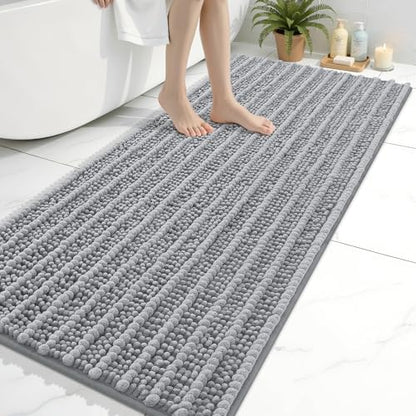 Arotive Bathroom Rugs Mat 54x24, Soft Absorbent Chenille Shaggy Bath Mat