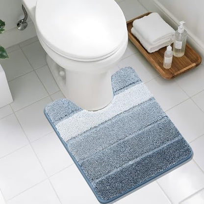 COSY HOMEER Toilet Rugs U-Shaped 24"x20", Ultra Soft Absorbent Bath Mat