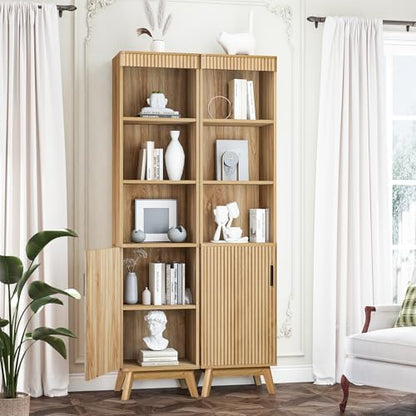 Bifins Natural 68" Tall Bathroom Storage Cabinet,15.7" Width