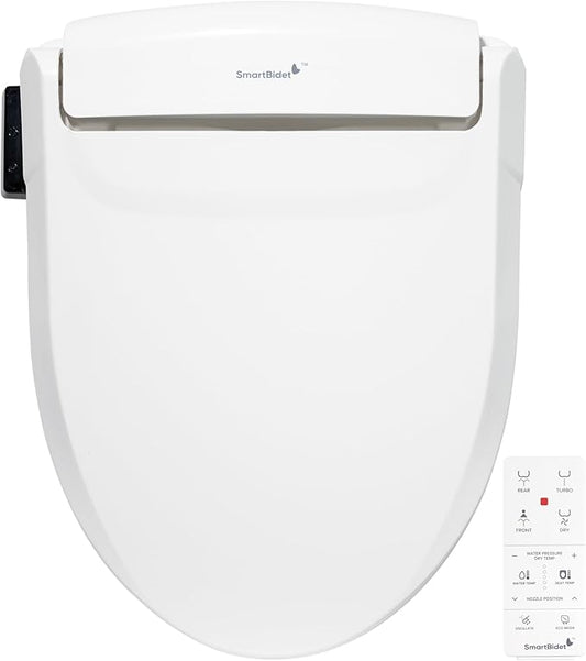 SmartBidet® SB-1000 Smart Bidet Electric Bidet Toilet Seat with Heated Seat, Warm Water, Air Dryer – Remote Control, Elongated