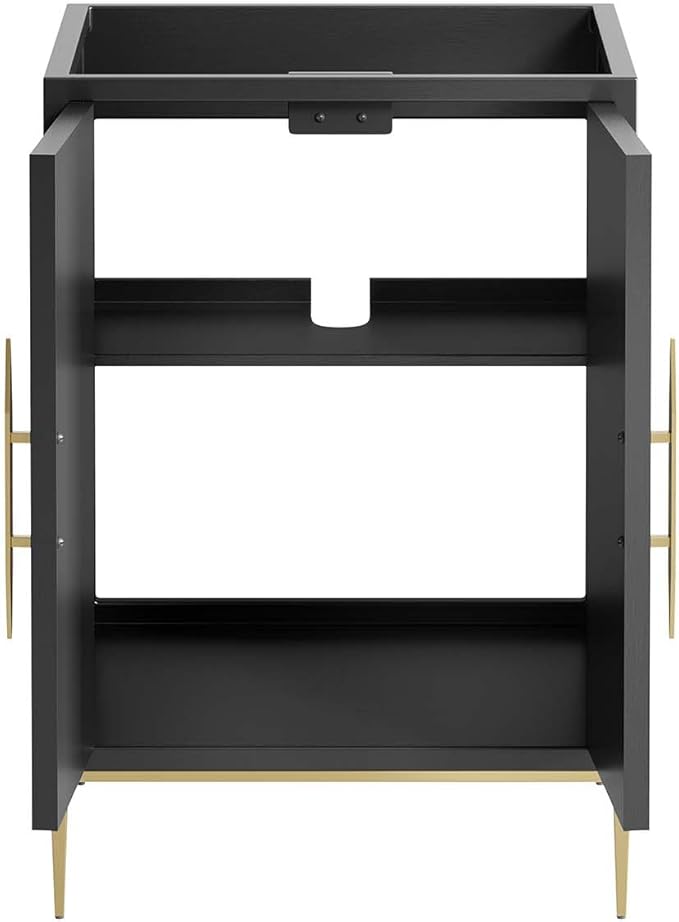 Modway Awaken Bathroom Vanity Cabinet, 24", Black