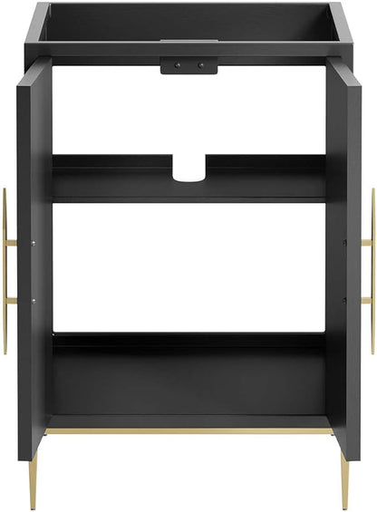 Modway Awaken Bathroom Vanity Cabinet, 24", Black