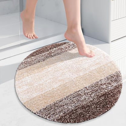 Arotive Microfiber Bathroom Rugs, Shaggy Soft and Absorbent Bath Rug, 24x24