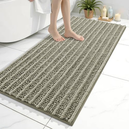 Arotive Bathroom Rugs Mat 47x24, Soft Absorbent Chenille Shaggy Bath Mat
