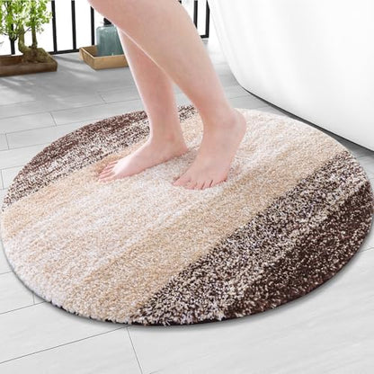 Arotive Microfiber Bathroom Rugs, Shaggy Soft and Absorbent Bath Rug, 24x24