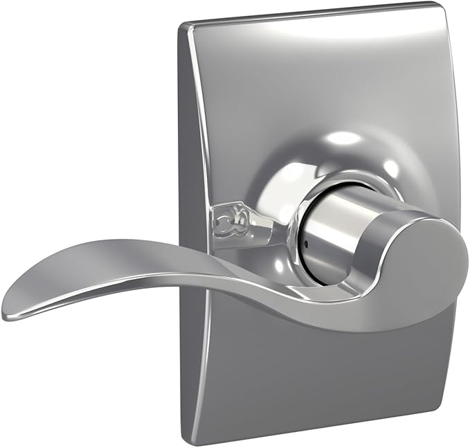 SCHLAGE Accent Lever with Century Trim Hall and Closet Lock in Bright Chrome