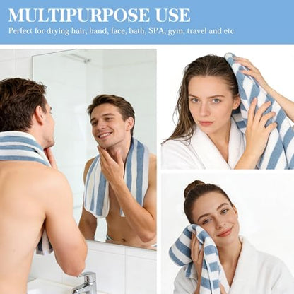 KinHwa Hand Towels for Bathroom, Microfiber Face Towels, 16x30 Inch, 4 Pack