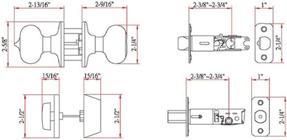 Design House 701813 Cambridge 2-Way Adjustable Deadbolt and Entry Door Knob, Oil Rubbed Bronze