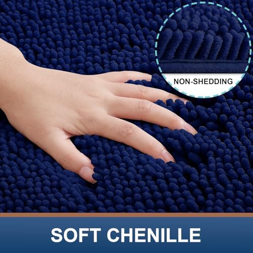 Smiry Round Bathroom Rugs 24X24, Chenille Extra Soft Absorbent Bath Mat
