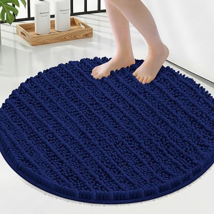 Smiry Bathroom Rugs Round 24X24, Extra Soft Rubber Backing Bath Mats