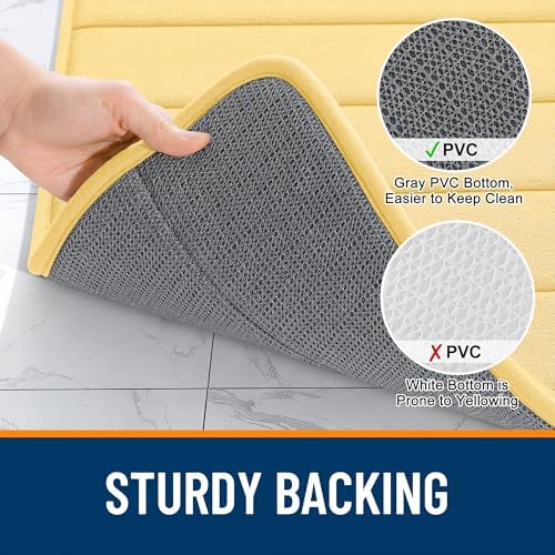 OLANLY Memory Foam Large Bath Mat 44x32, Super Soft Absorbent Bathroom Rugs