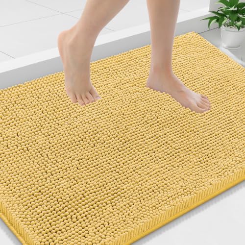 Smiry Bathroom Rugs 36X24, Luxury Chenille Extra Soft Absorbent Bath Mat