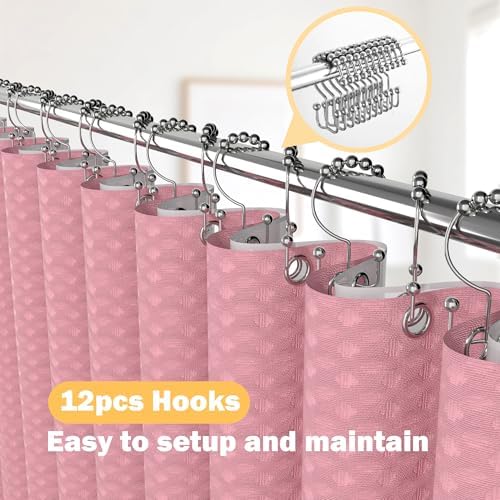 23 PCS Pink Bathroom Accessories Set丨Shower Curtain Bathroom Accessory