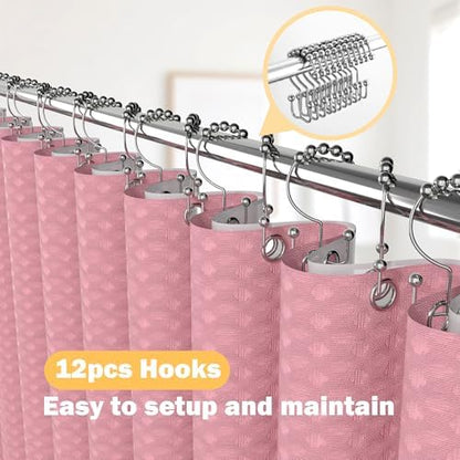 23 PCS Pink Bathroom Accessories Set丨Shower Curtain Bathroom Accessory