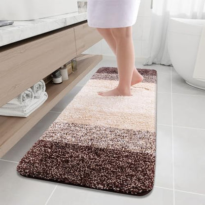 Arotive Microfiber Bathroom Rugs, Shaggy Soft Absorbent Bath Rug, 59x20