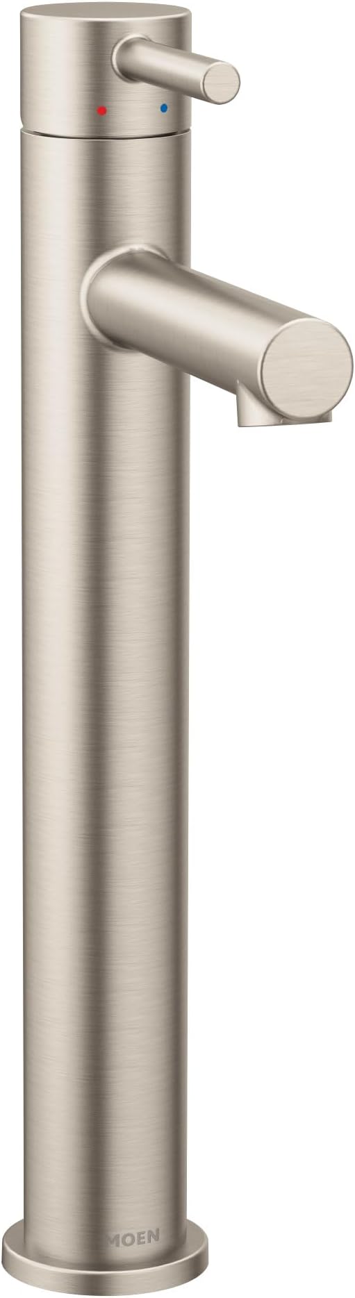 Moen 6192BN Align One-Handle Single Hole Modern Vessel Sink Bathroom Faucet, Brushed Nickel