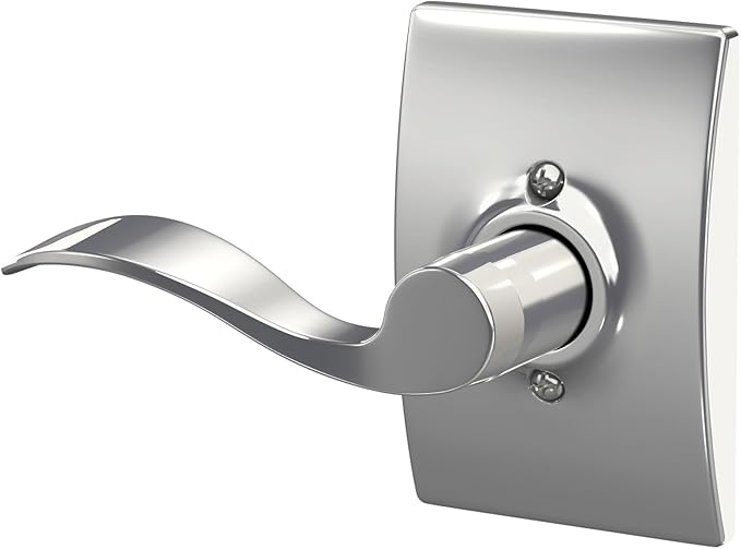 Schlage Accent Lever with Century Trim Non-Turning Lock in Bright Chrome - Right Handed - F170 ACC 625 CEN RH