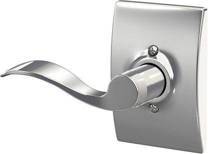 Schlage Accent Lever with Century Trim Non-Turning Lock in Bright Chrome - Right Handed - F170 ACC 625 CEN RH