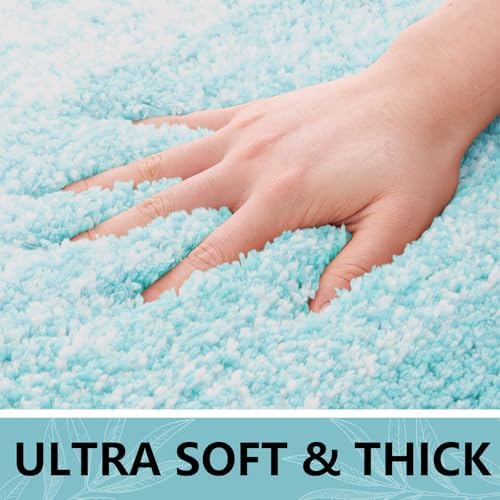 Arotive Microfiber Bathroom Rugs, Shaggy Soft Absorbent Bath Rug, 30x20